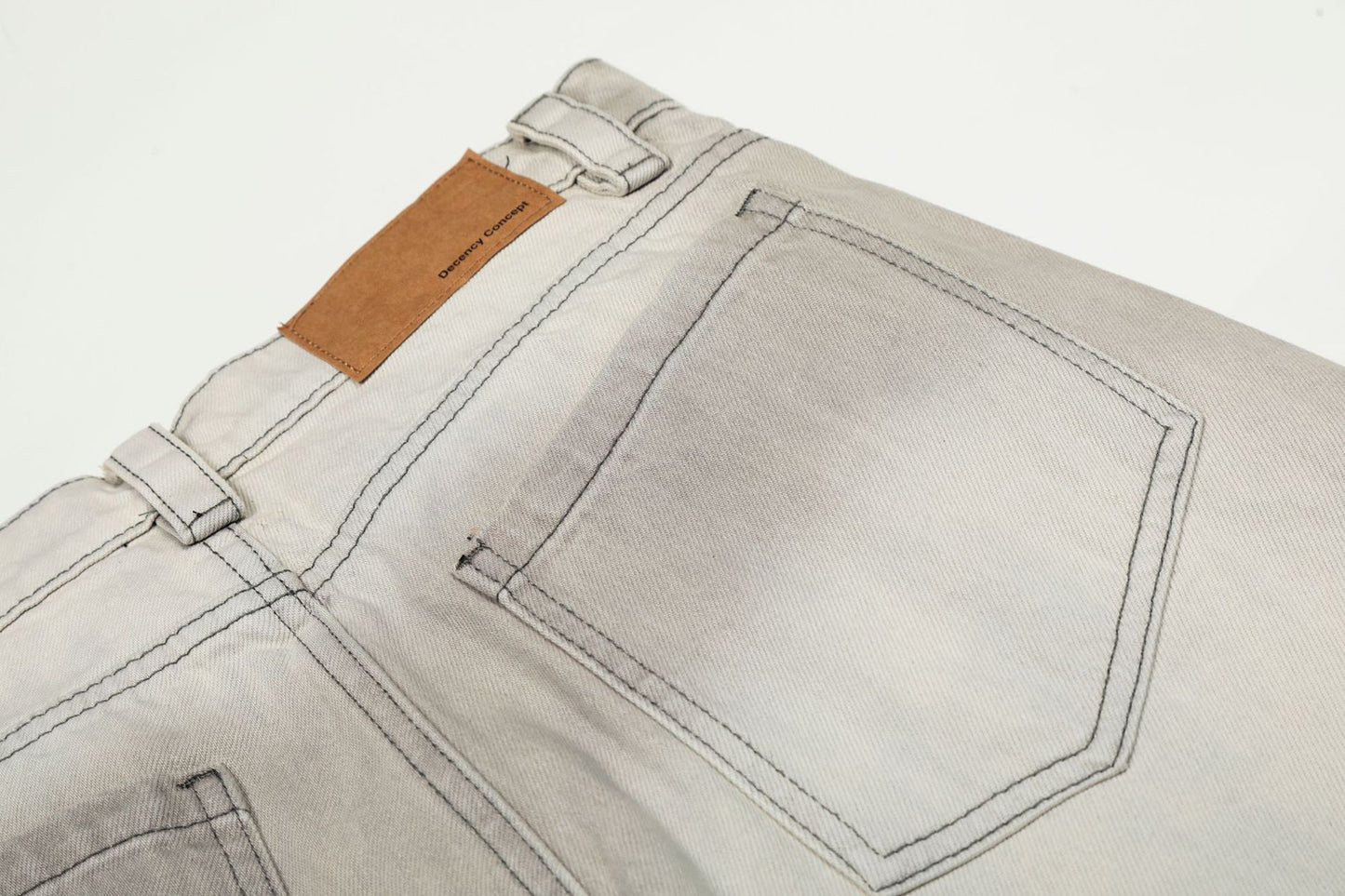 Washed Whiskers Wide Leg Denim Jeans WN25837