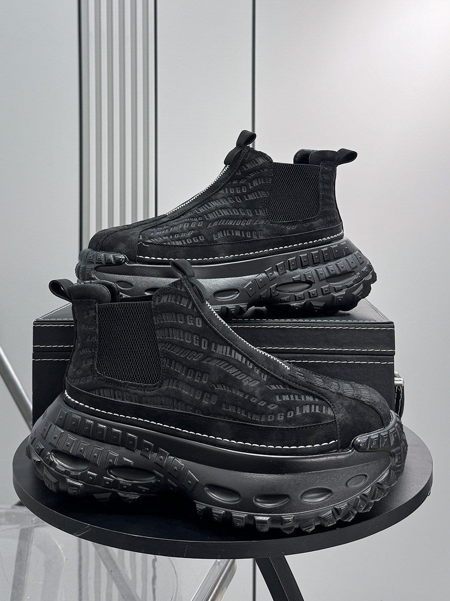 Embroidery Side Gore Chunky Sole Sneakers WN24590