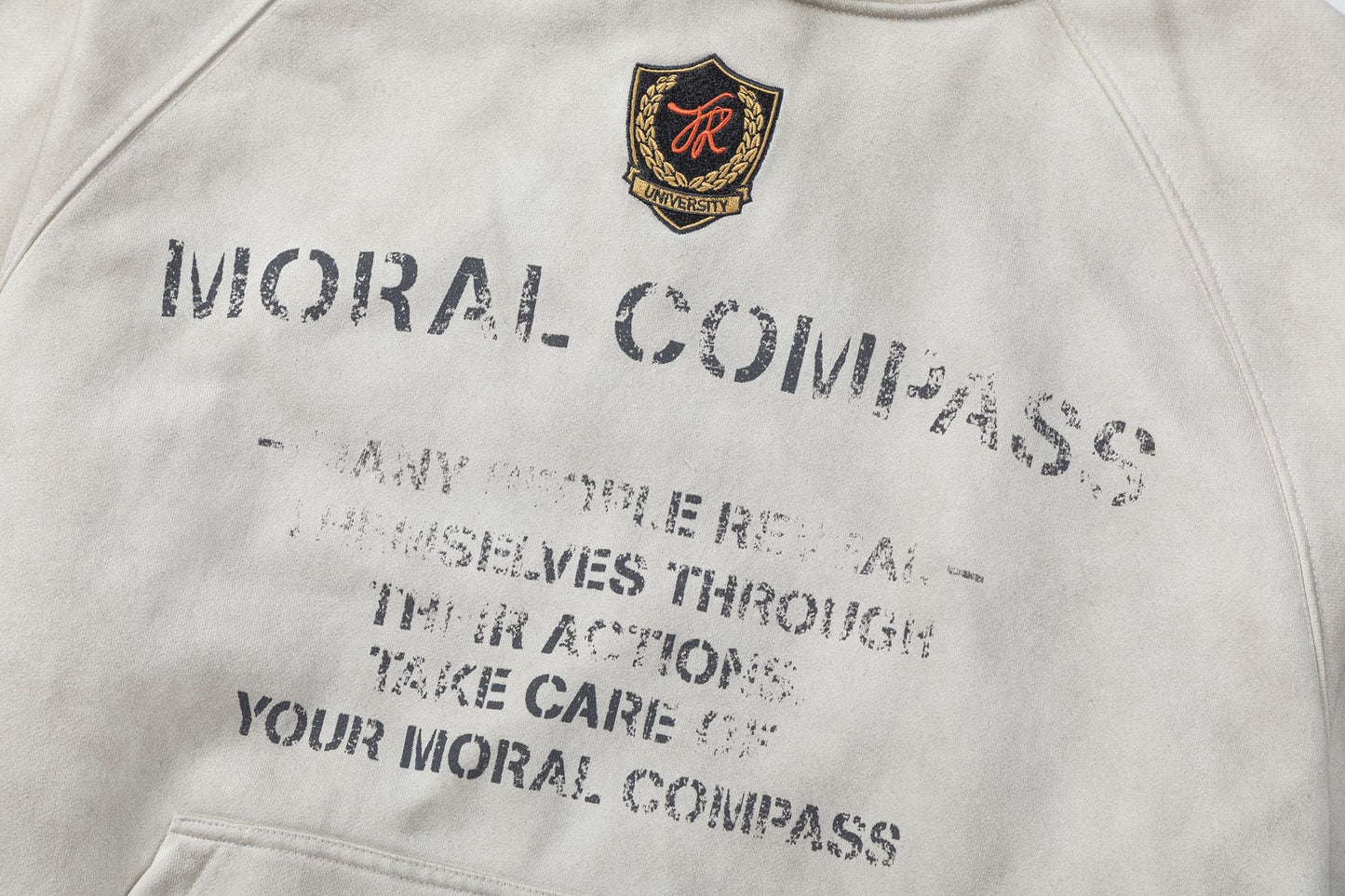 Heavyweight Deconstruction Damage Oversize Pullover Hoodie WN26069