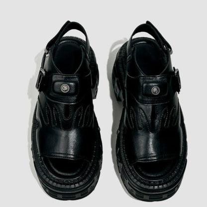 Punk Flame Chunky Sole Sandals WN20621