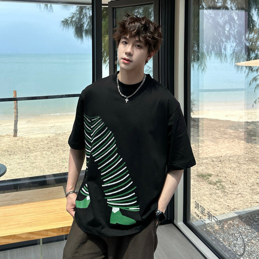 Graphic Print Oversize Short Sleeve T-Shirt WN25294