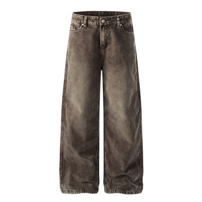 Washed Corduroy Straight Pants WN23064
