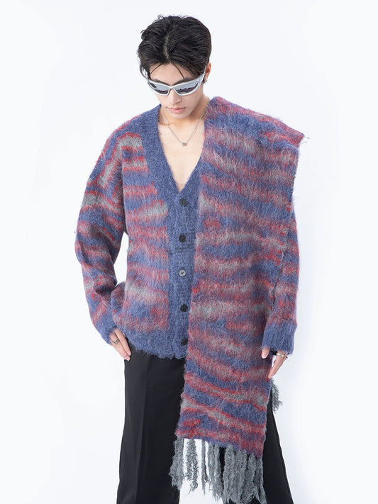 Oversize Scarf Knit Cardigan WN9373