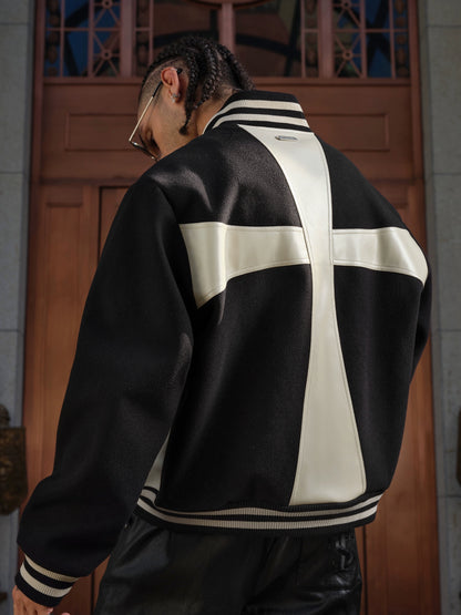 Cross Patch Baseball Jacket WN11990