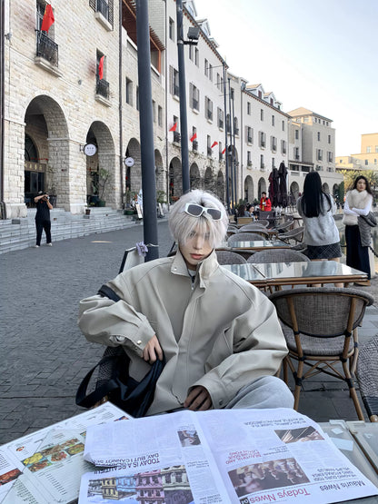 Heavyweight Stand-Neck Zipper Jacket WN19938