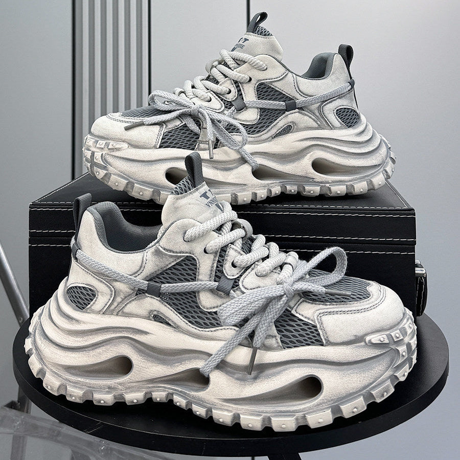 Mesh Panel Air Sole Chunky Sole Sneakers WN24716