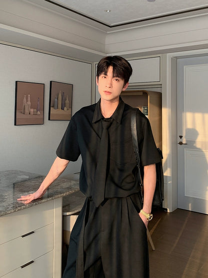 One-Piece Design Short Sleeve Shirts & Pants Setup WN20415