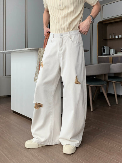 Damage Flare Denim Jeans WN20452