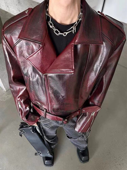 Heavyweight PU Leather Jacket WN27874