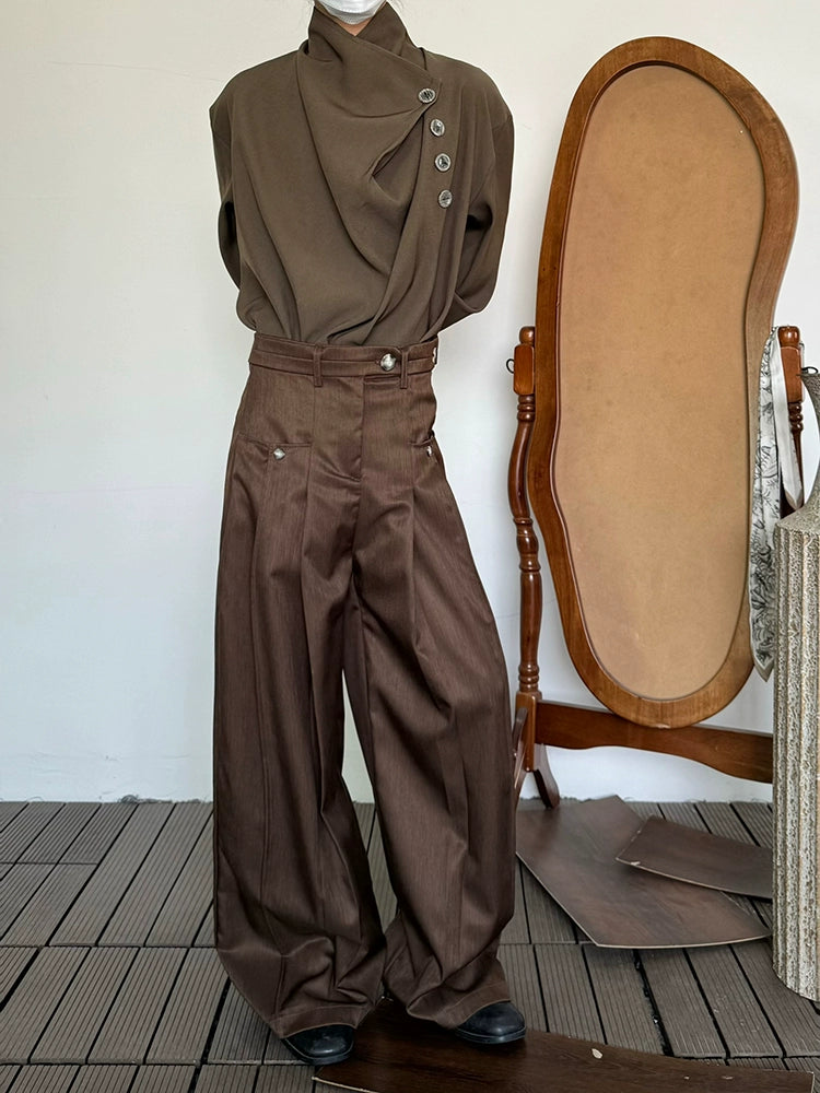 High Waist Wide Leg Trousers WN20029