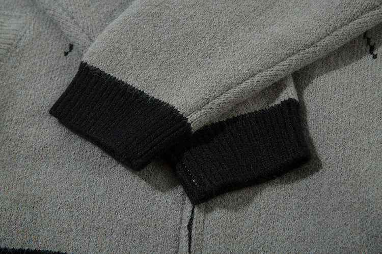 Colorblock Zipper Knit Cardigan WN11455