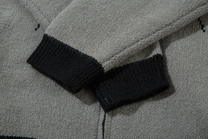 Colorblock Zipper Knit Cardigan WN11455