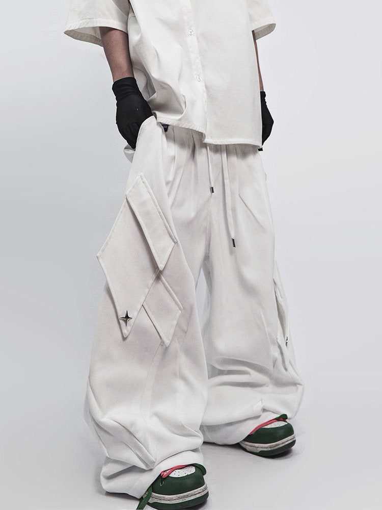 Multi Pocket Wide Leg Cargo Pants WN23975
