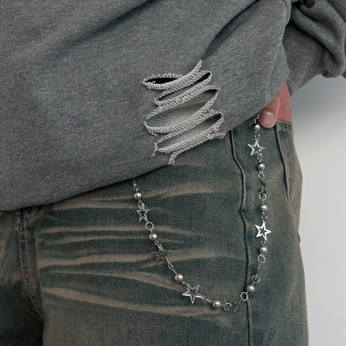 Pentagram Beads Pants Chain WN21077