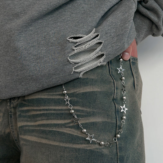 Pentagram Beads Pants Chain WN21077