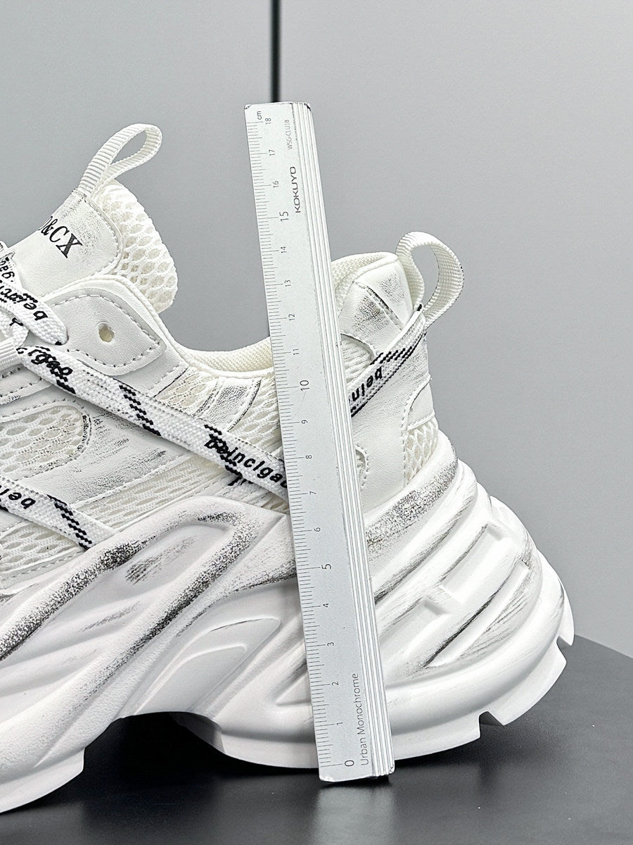 Mesh Strap Platform Chunky Sole Sneakers WN24707