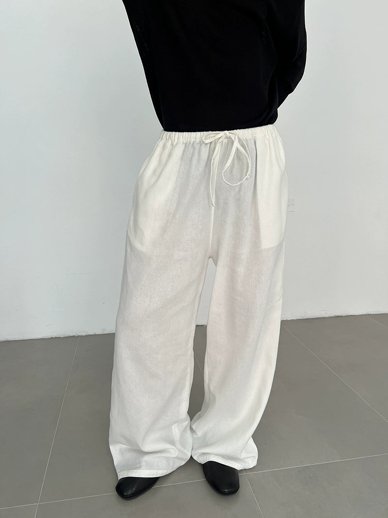 Drawstring Plain Sweat Pants WN21584