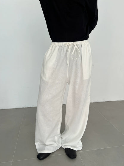 Drawstring Plain Sweat Pants WN21584