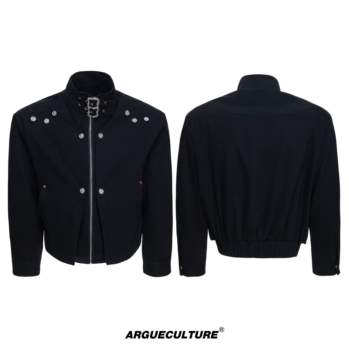 Washed Heavyweight Fake Layered Hooded Jacket WN23545