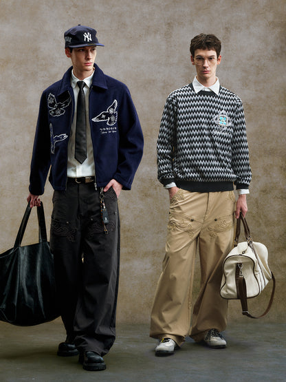 Baroque Embroidery Cargo Pants WN23242