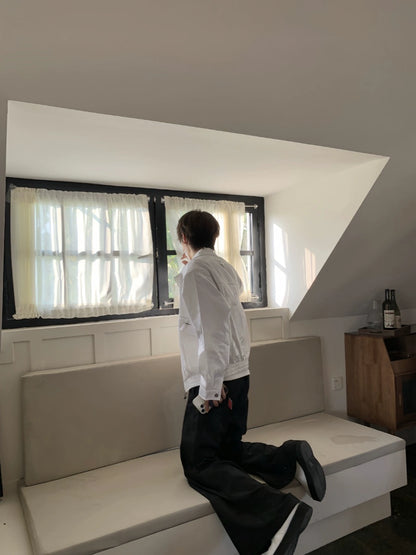 Liquid Gloss Metal Design Zipper Jacket WN19783