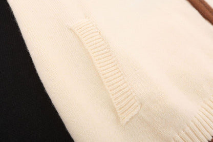 Colorblock Raglan Zipper Knit Cardigan WN11225