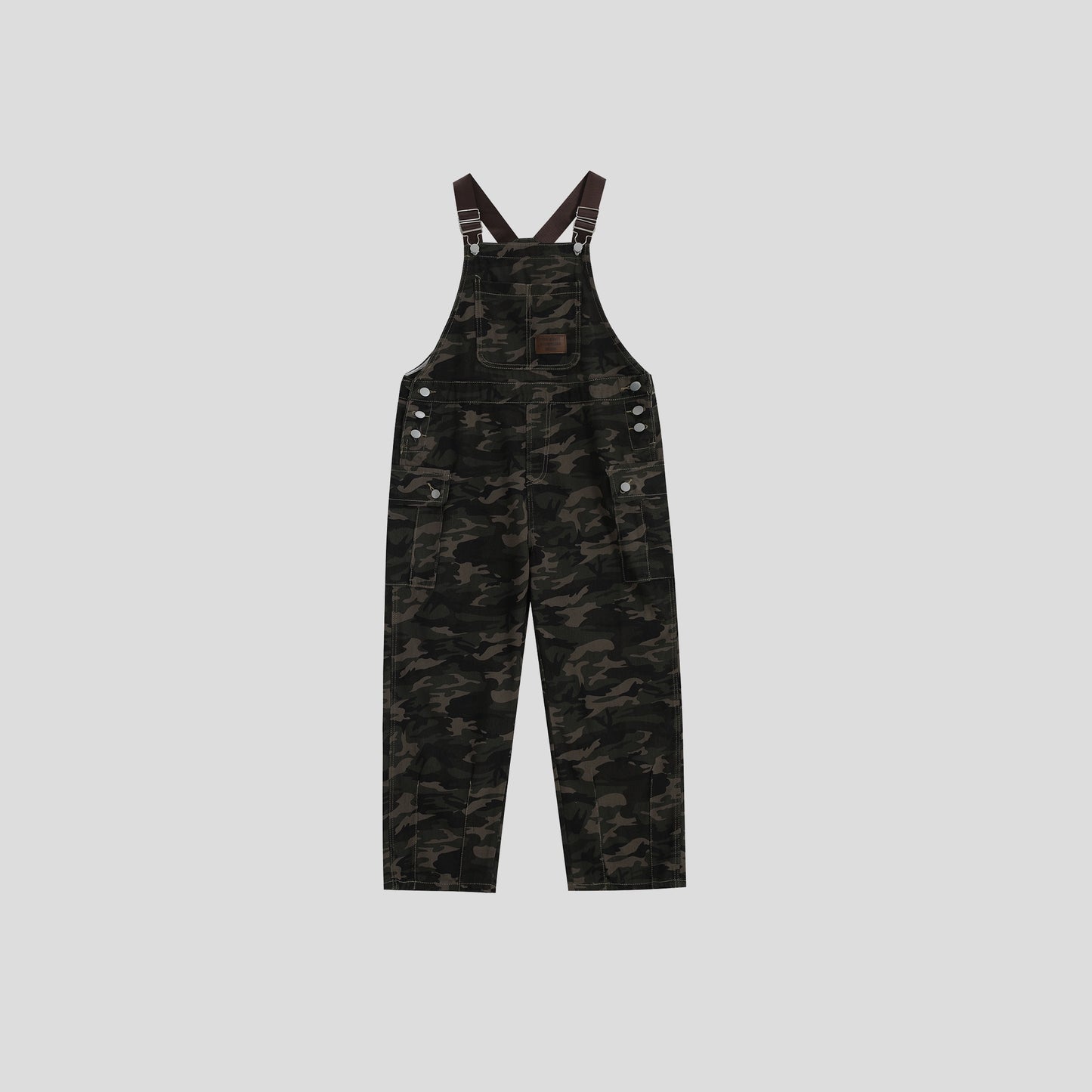 Camouflage Wide-Leg Straight Overalls WN7150