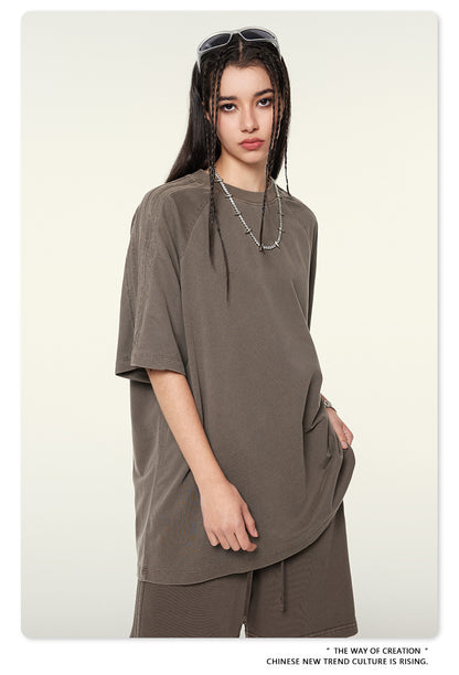 Oversize Washed Short-sleeve T-shirt WN6458
