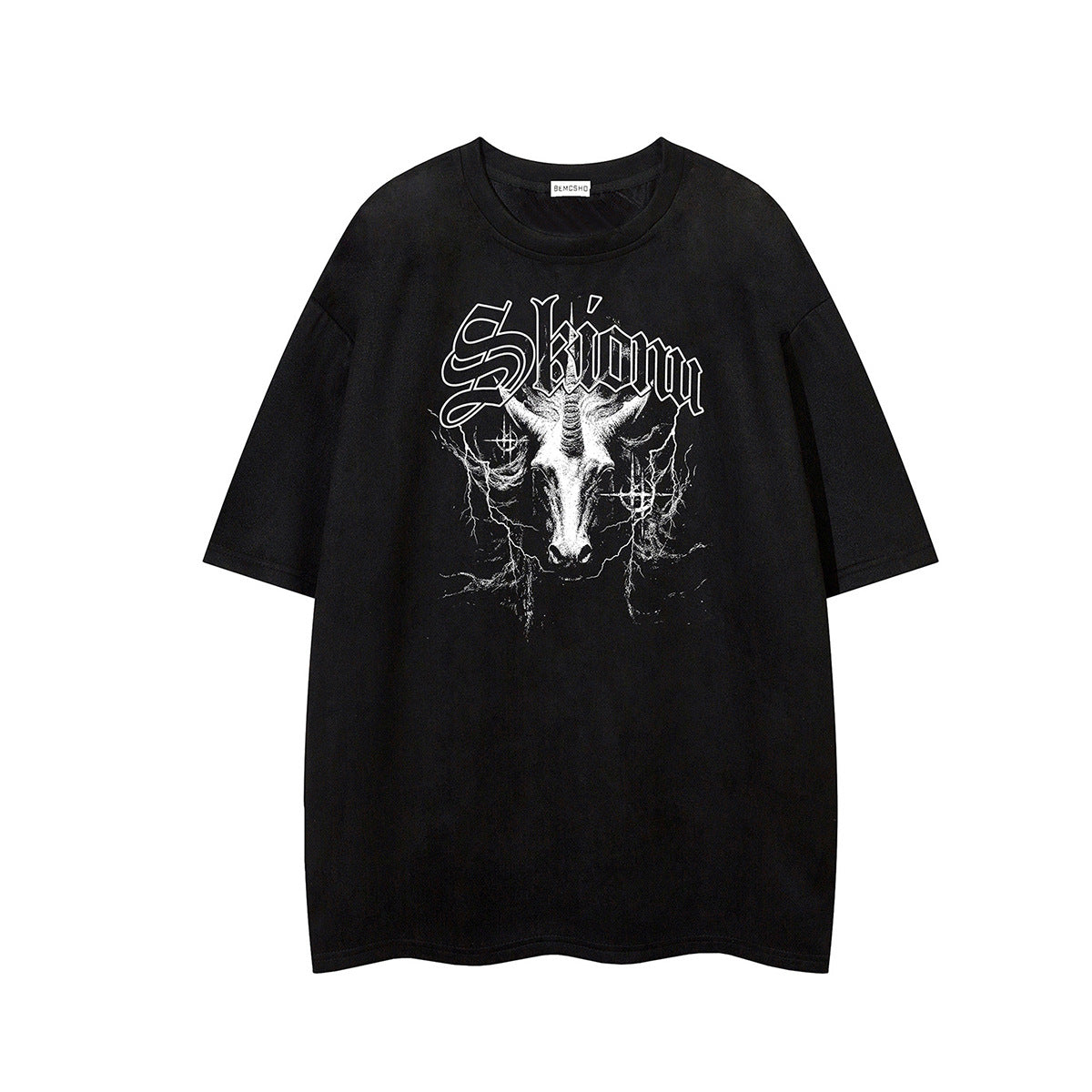 Washed Graphic Art Print Short Sleeve T-Shirt WN25797