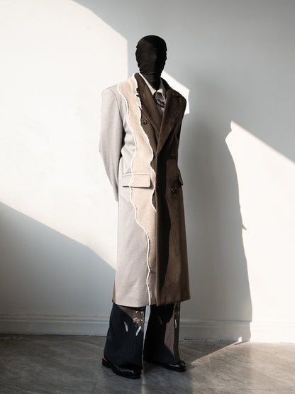 Color Block Thick Coat WN23645