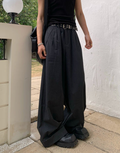 Draping Pleats Wide Leg Trousers WN19740