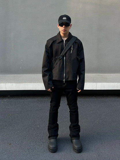 Flare Strap Detail Straight Denim Jeans WN19402