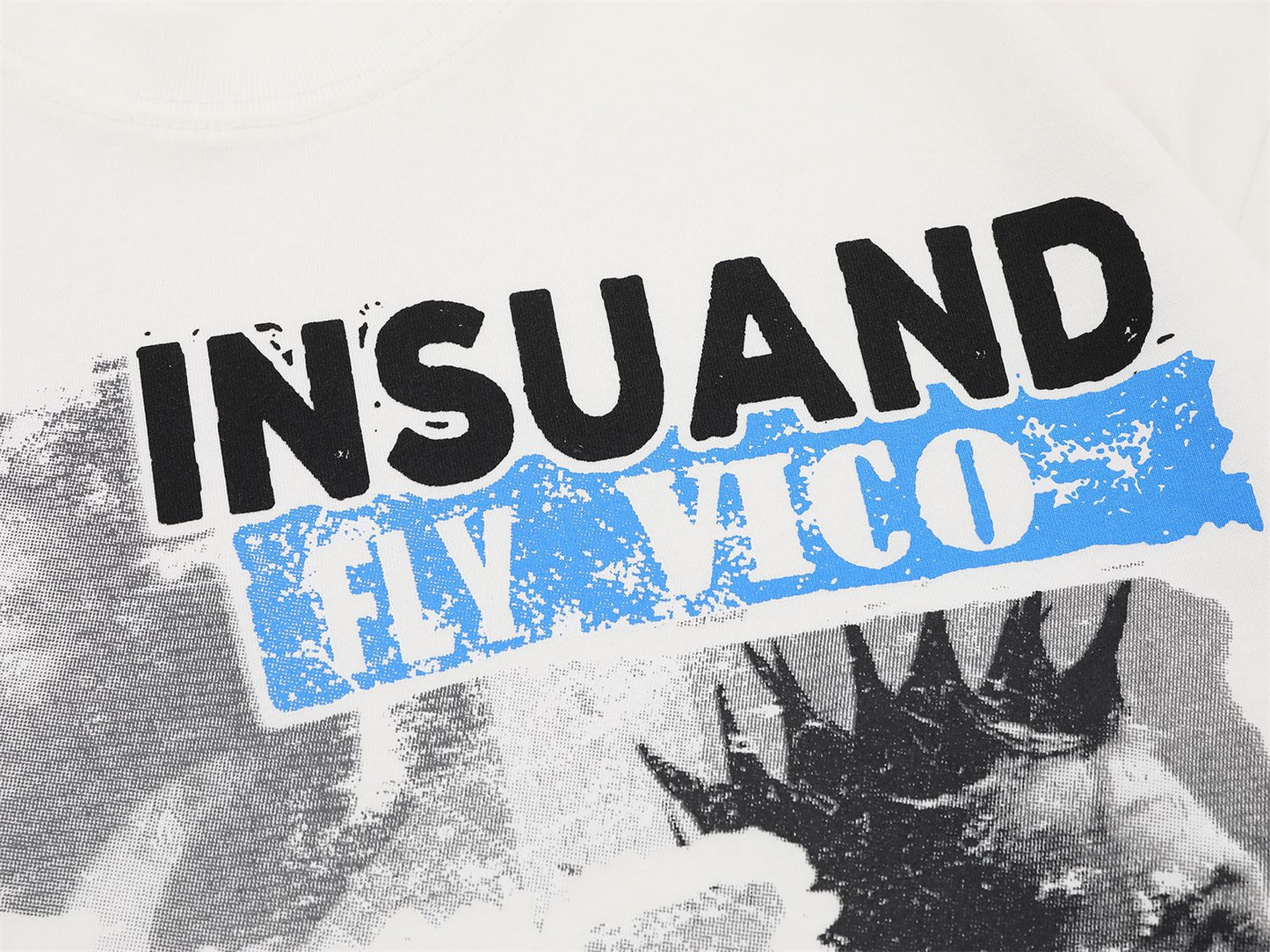 Portrait Graphic Letter Print Short Sleeve T-Shirt WN26822