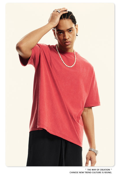 Washed Oversize Short-sleeve T-shirt WN6455