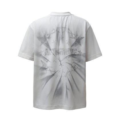 Spiral Letter Short Sleeve T-Shirt WN26779