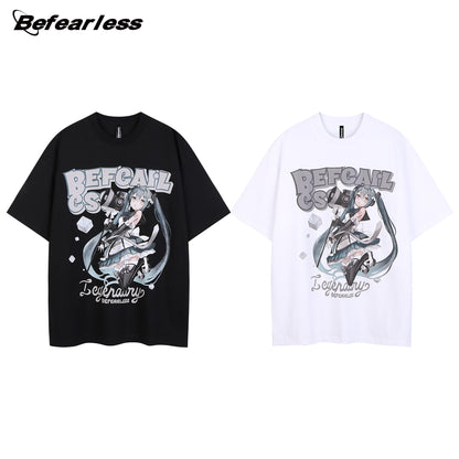 Illustration Graphic Print Short Sleeve T-Shirt WN26215