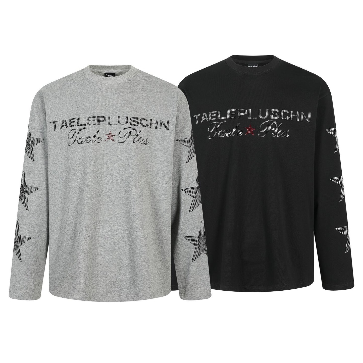 Star Rhinestone Letter Long Sleeve T-Shirt WN25591