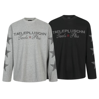 Star Rhinestone Letter Long Sleeve T-Shirt WN25591