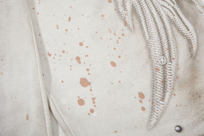 Studs Paint Wing Wide Leg Denim Jeans WN25752