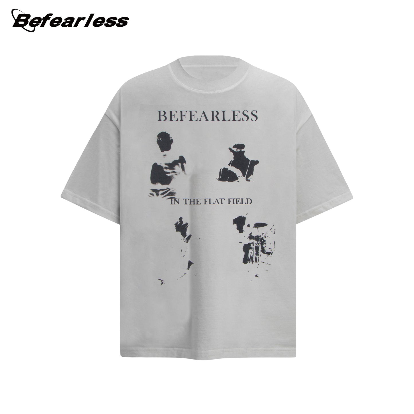 Washed Abstract Print Heavyweight Oversize Short Sleeve T-Shirt WN26373