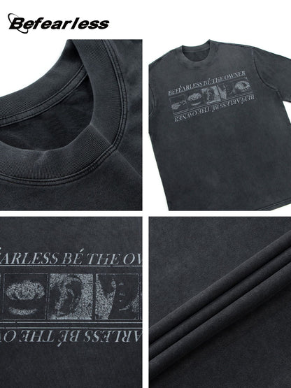 Graphic Letter Print Short Sleeve T-Shirt WN26174