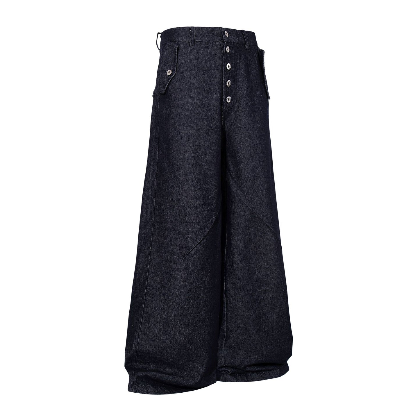Raw Denim Deconstruction Wide Leg Denim Jeans WN26105