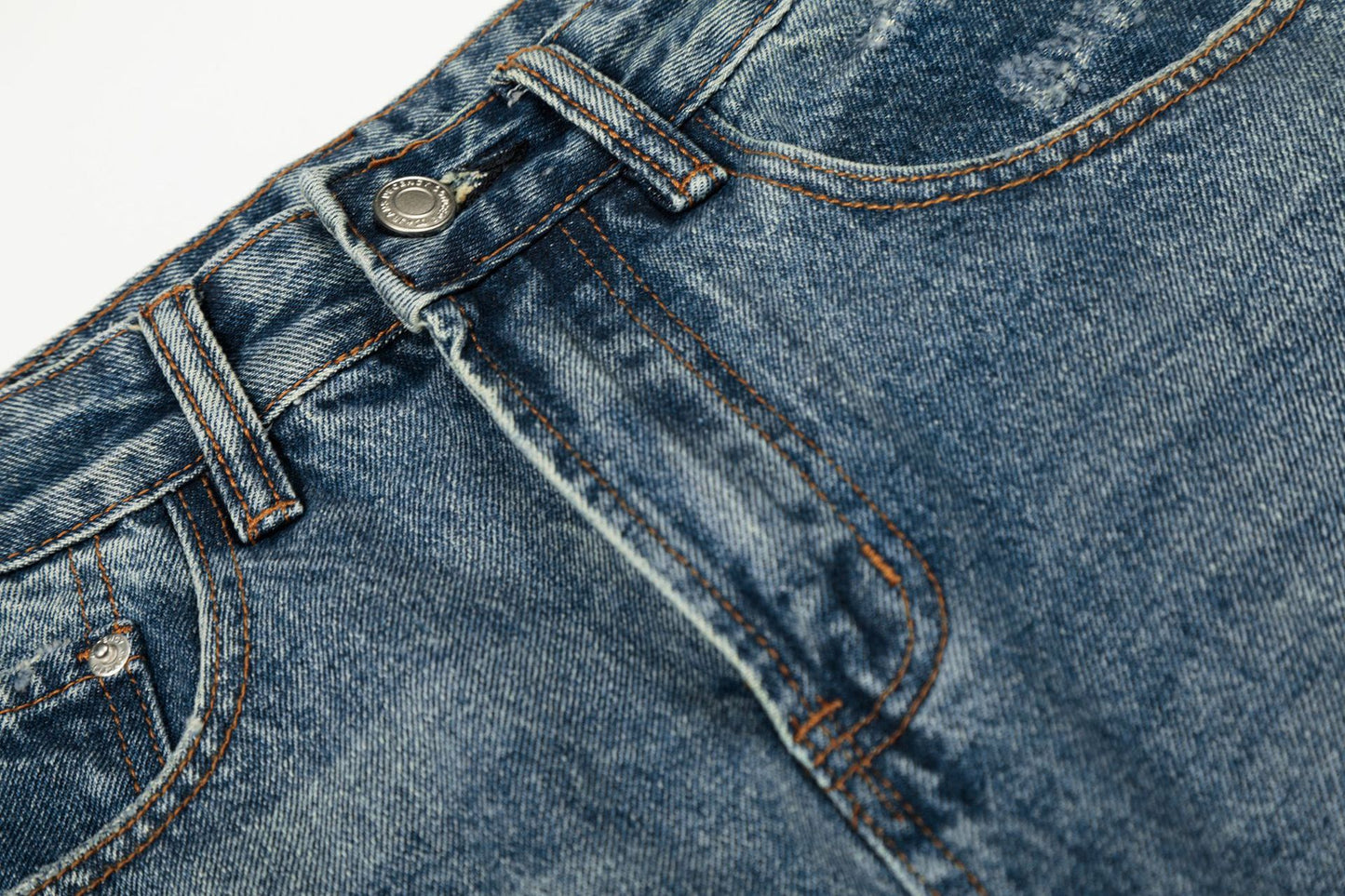 Paint Splatter Curved Denim Jeans WN26128