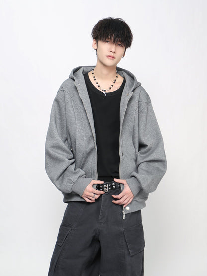 Deconstructed Oversize Zipper Hoodie WN24456