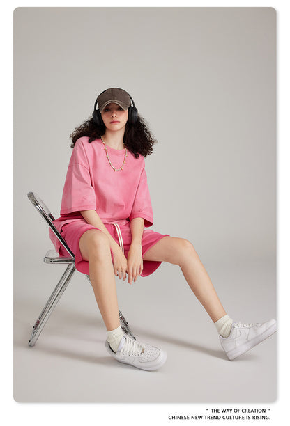 Washed Oversize Short-sleeve T-shirt WN6443