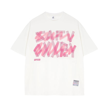 Foam Letter Print Short Sleeve T-Shirt WN25791