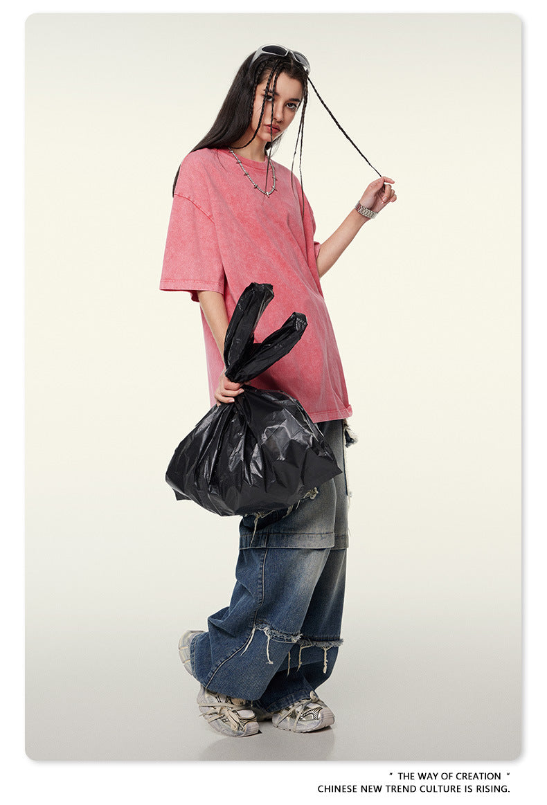 Washed Heavyweight Oversize Short Sleeve T-Shirt WN6078