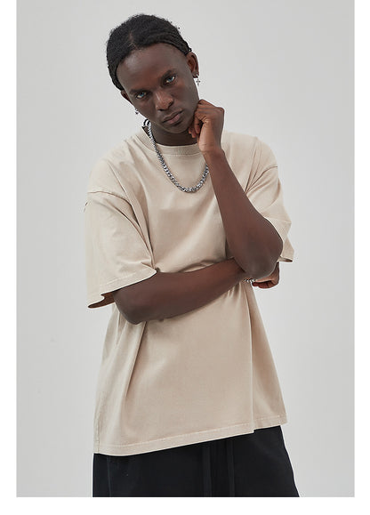 Vintage Dyed Oversize Short-sleeve T-shirt & Vintage Dyed Short Sweatpants Setup WN6631