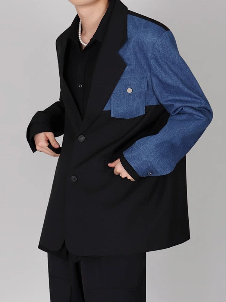 Denim Mix Tailored Jacket WN6689