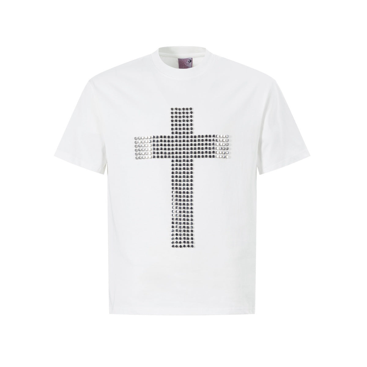 Cross Patch Beads Short Sleeve T-Shirt WN26082